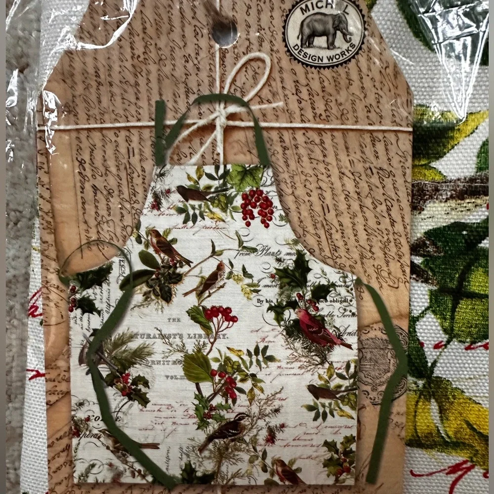 NWT Michel Design Works APR255 Adjustable Cotton Chef Apron, WInter’s Tale Apron